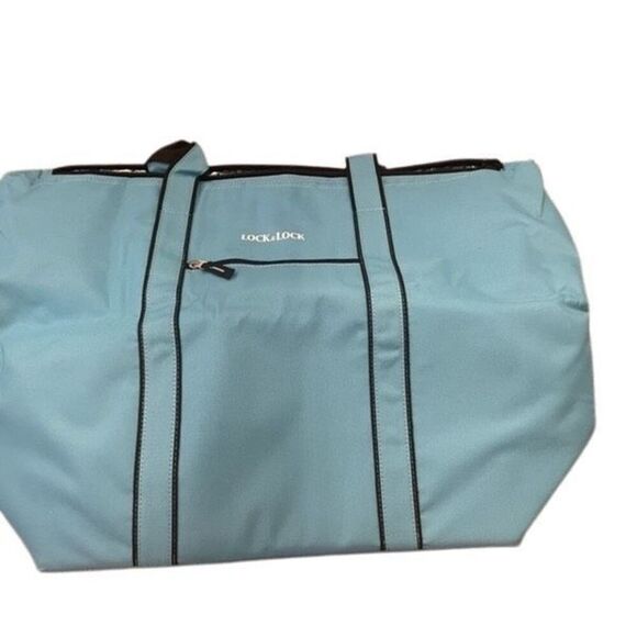 Lock & Lock Insulated Interior Soft Carrier Cooler Teal Blue 25-1/4" x 18" NWOT - Picture 7 of 7
